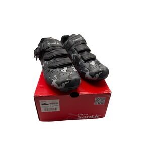 Santic Mens Road Cycling Shoes Camo Ash Grey‎ Black Ratchet EU 41 US 8 WMS17006G